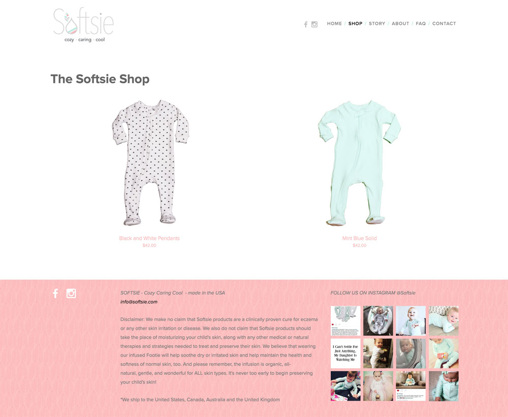 Softsie - Website - Shop Page
